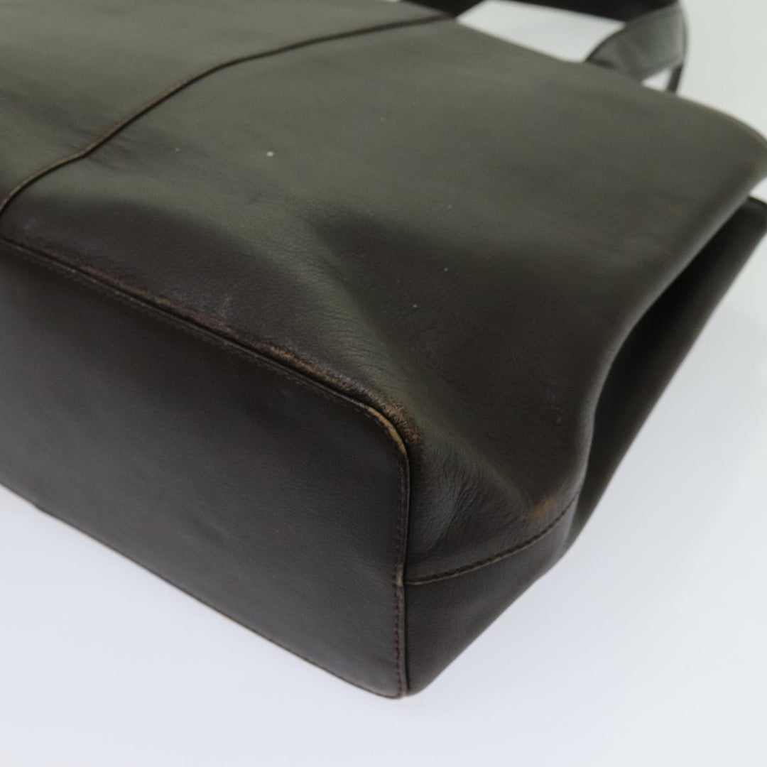 Burberry Hand Bag Leather Brown Auth 70203