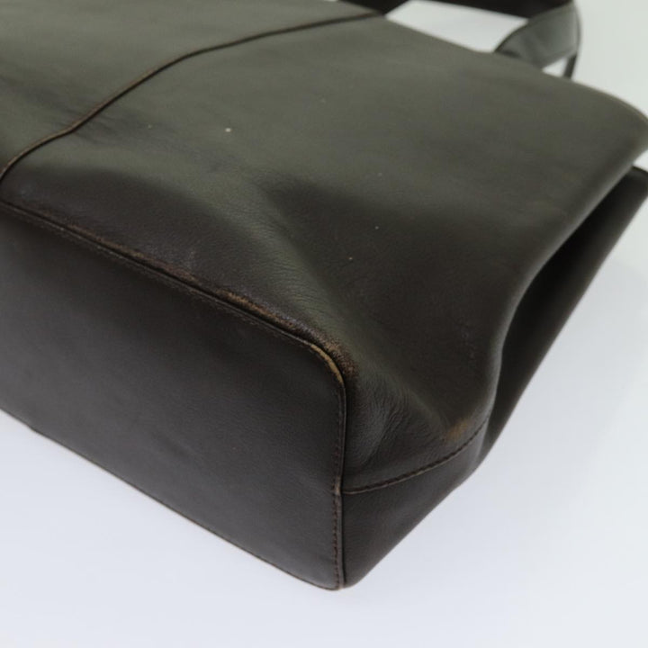 Burberry Hand Bag Leather Brown Auth 70203