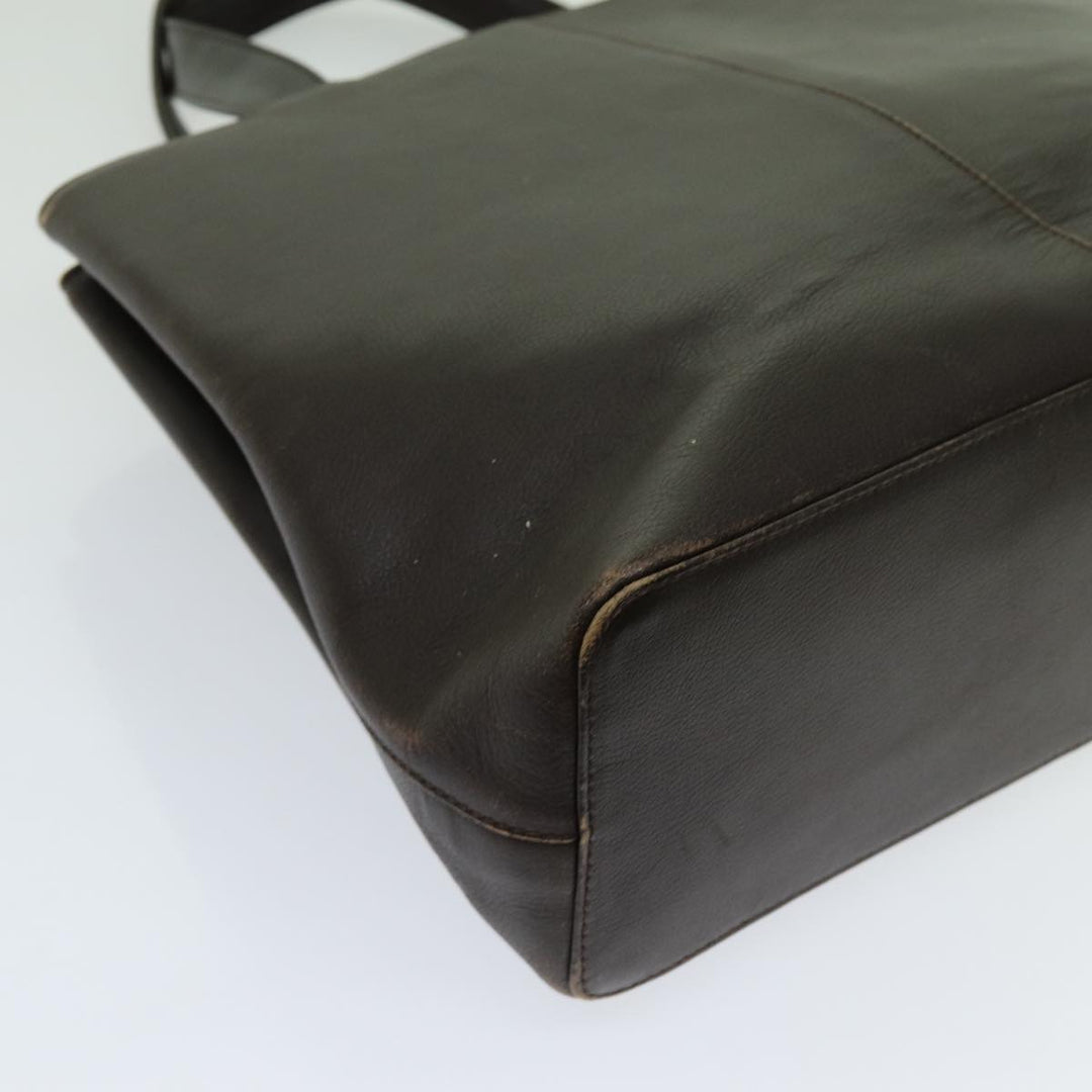 Burberry Hand Bag Leather Brown Auth 70203