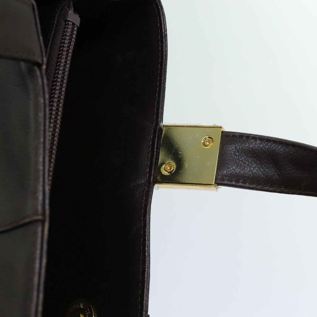 Burberry Hand Bag Leather Brown Auth 70203