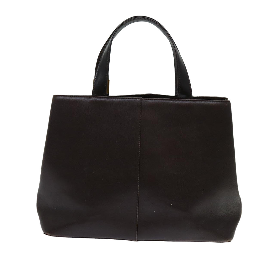 Burberry Hand Bag Leather Brown Auth 70203
