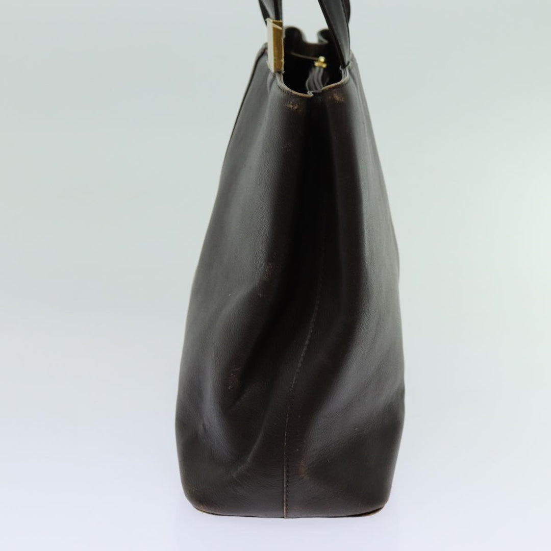 Burberry Hand Bag Leather Brown Auth 70203