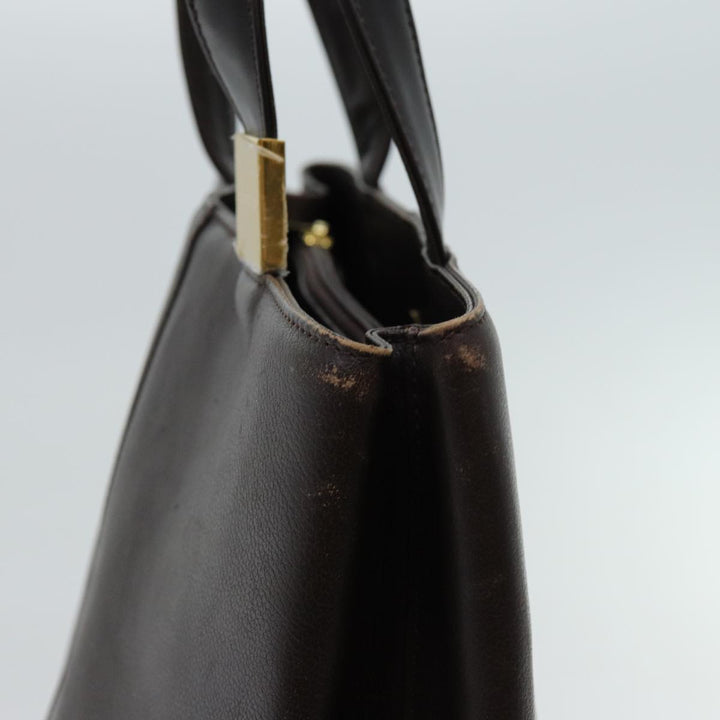 Burberry Hand Bag Leather Brown Auth 70203