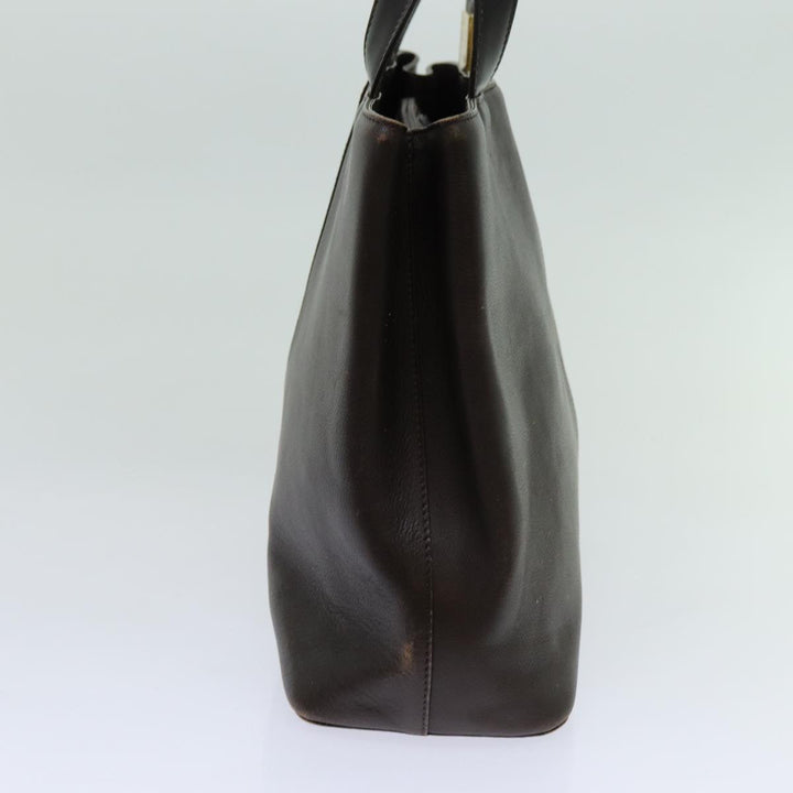 Burberry Hand Bag Leather Brown Auth 70203