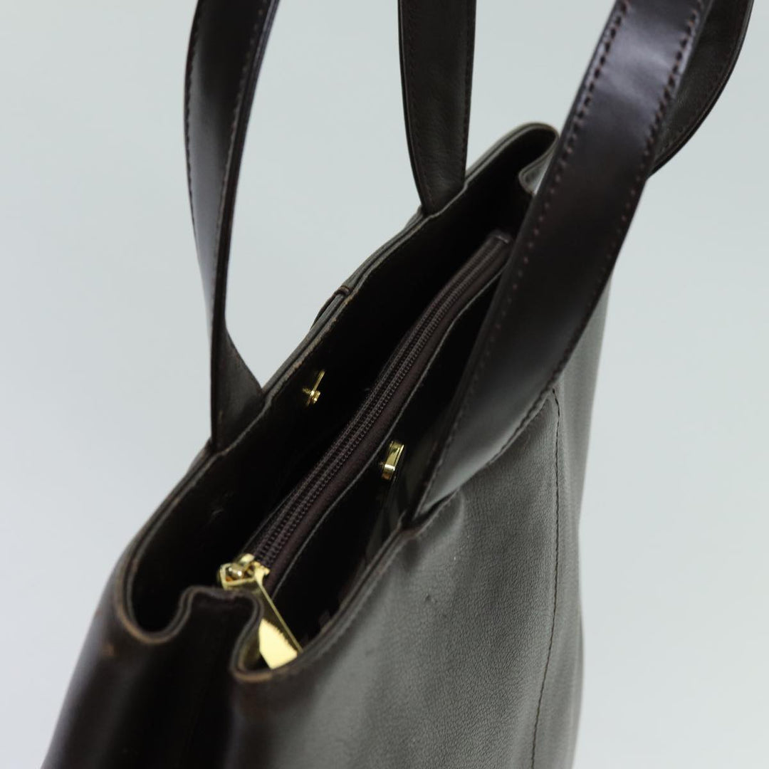 Burberry Hand Bag Leather Brown Auth 70203