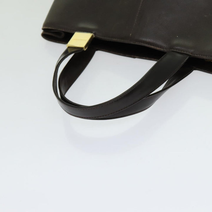 Burberry Hand Bag Leather Brown Auth 70203