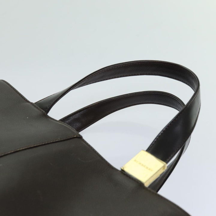 Burberry Hand Bag Leather Brown Auth 70203