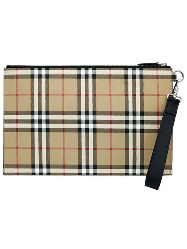 Burberry Vintage Check Clutch Bag Beige