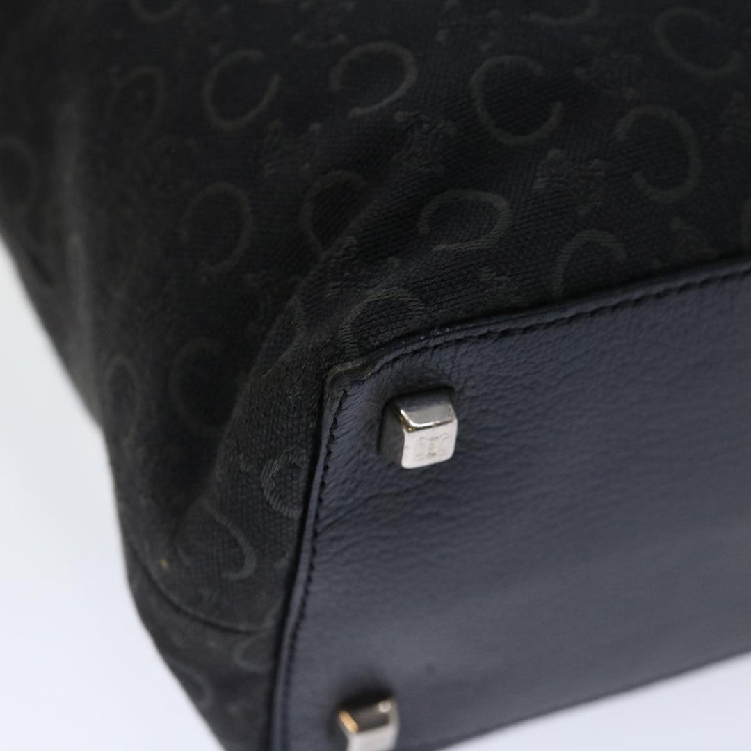Celine C Macadam Canvas Tote Bag Black Auth 70285