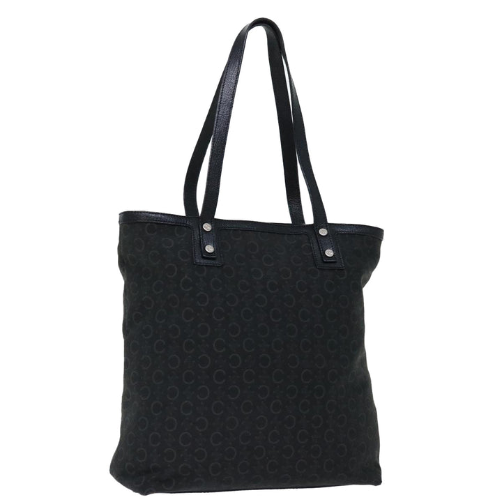 Celine C Macadam Canvas Tote Bag Black Auth 70285
