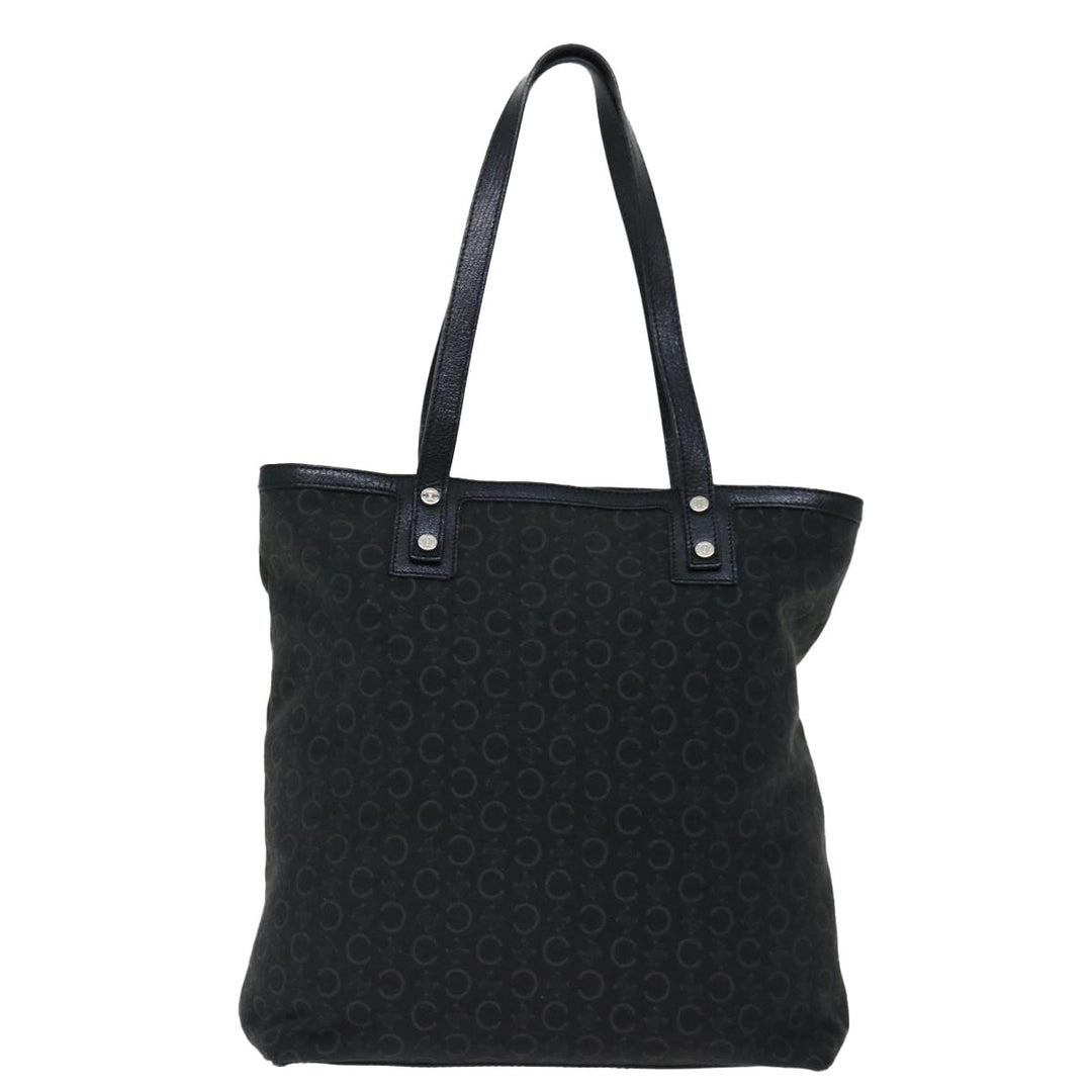 Celine C Macadam Canvas Tote Bag Black Auth 70285
