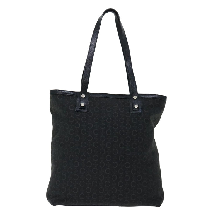 Celine C Macadam Canvas Tote Bag Black Auth 70285