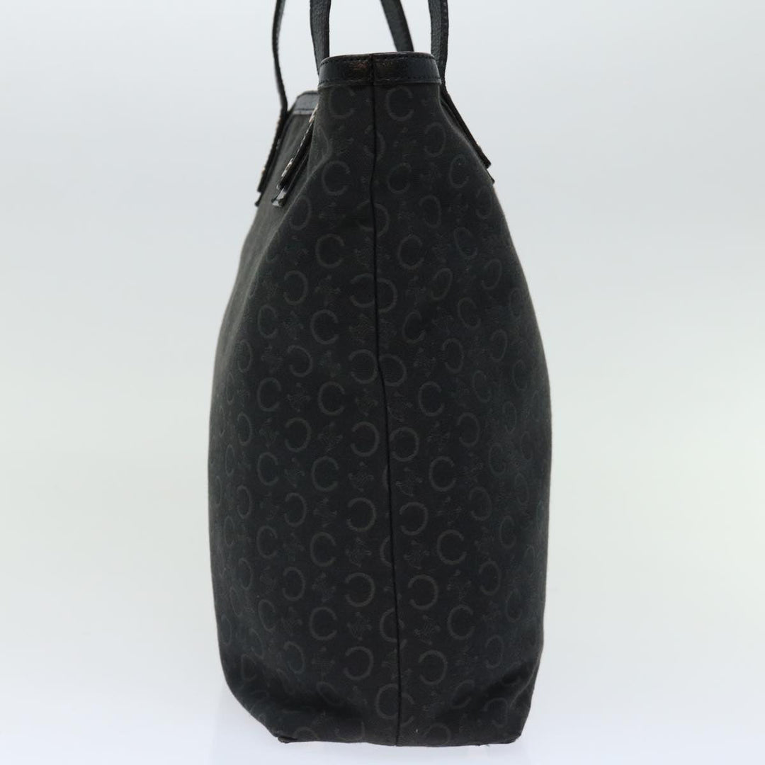 Celine C Macadam Canvas Tote Bag Black Auth 70285