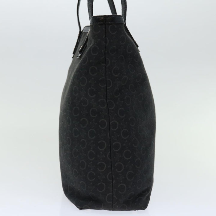 Celine C Macadam Canvas Tote Bag Black Auth 70285