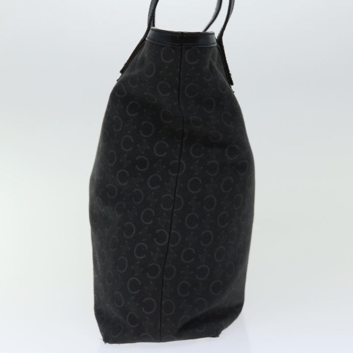 Celine C Macadam Canvas Tote Bag Black Auth 70285