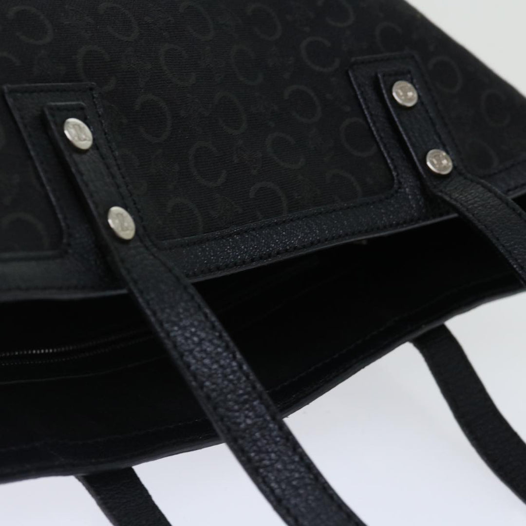 Celine C Macadam Canvas Tote Bag Black Auth 70285