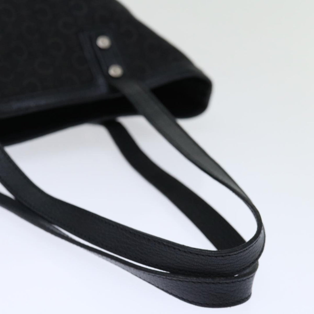 Celine C Macadam Canvas Tote Bag Black Auth 70285