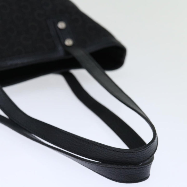 Celine C Macadam Canvas Tote Bag Black Auth 70285