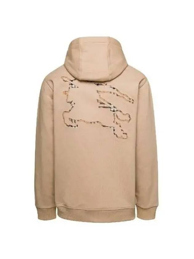 Burberry Check EKD Cotton Hoodie Beige
