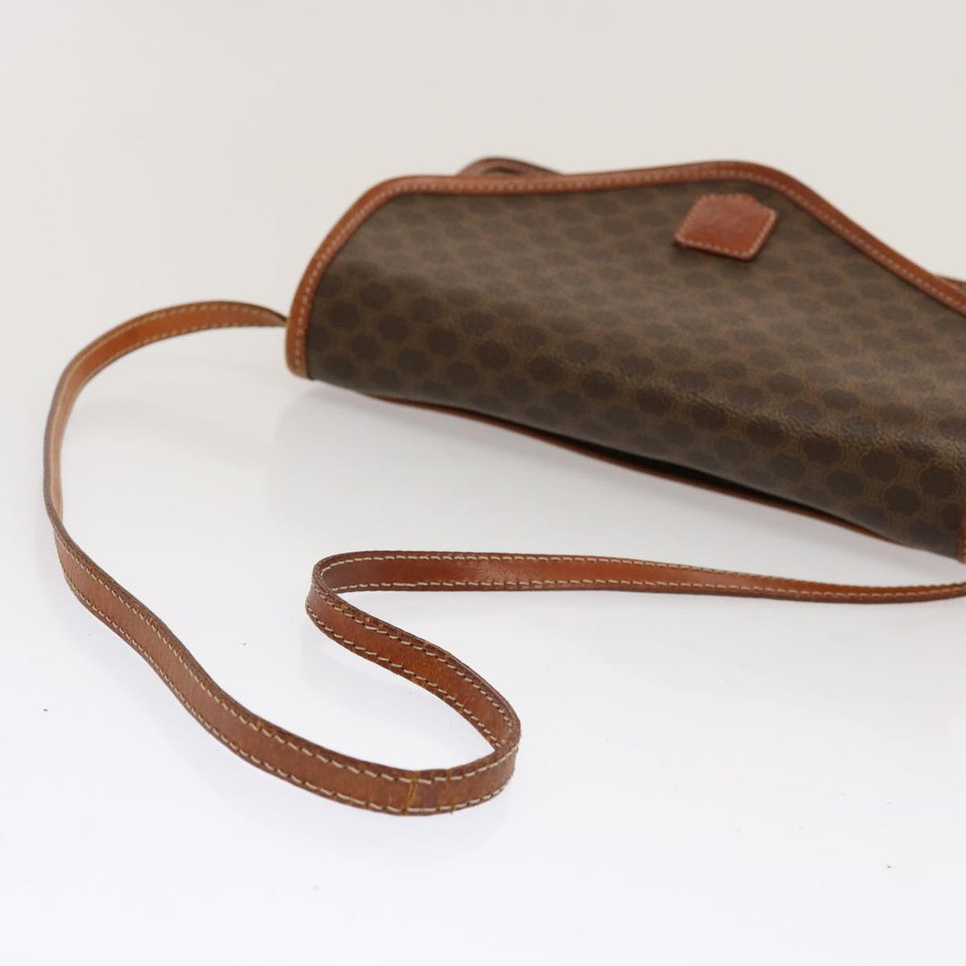 Celine Macadam Canvas Shoulder Bag PVC Brown  70324