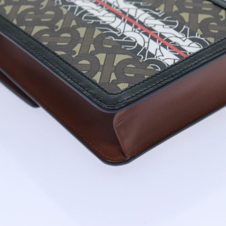 Burberry Shoulder Bag PVC Leather Brown Auth 70330A