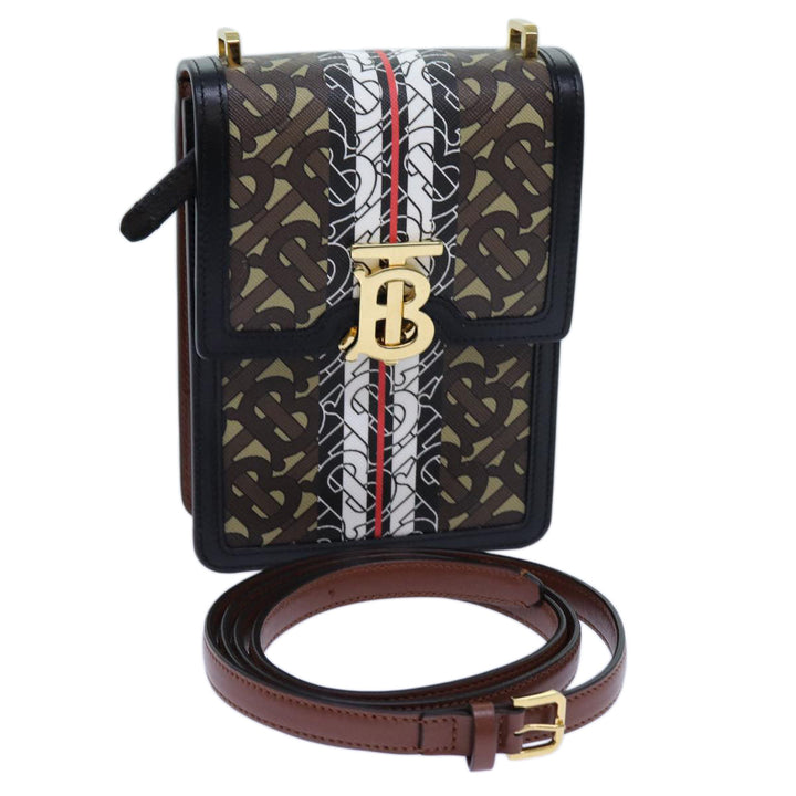 Burberry Shoulder Bag PVC Leather Brown Auth 70330A