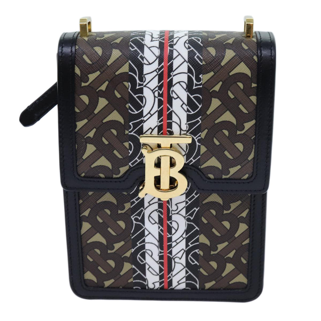 Burberry Shoulder Bag PVC Leather Brown Auth 70330A