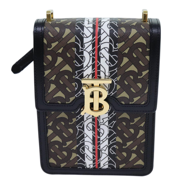 Burberry Shoulder Bag PVC Leather Brown Auth 70330A