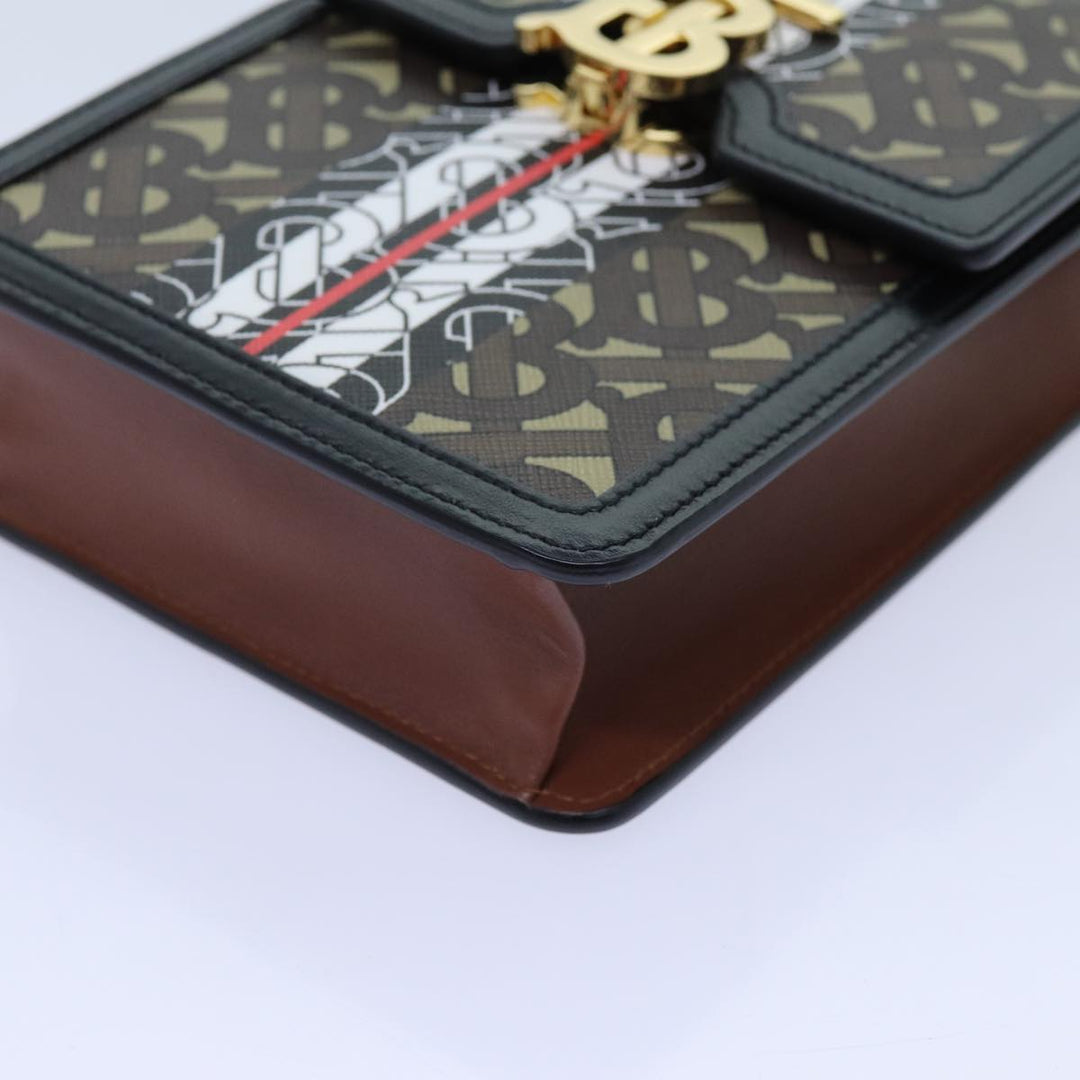 Burberry Shoulder Bag PVC Leather Brown Auth 70330A