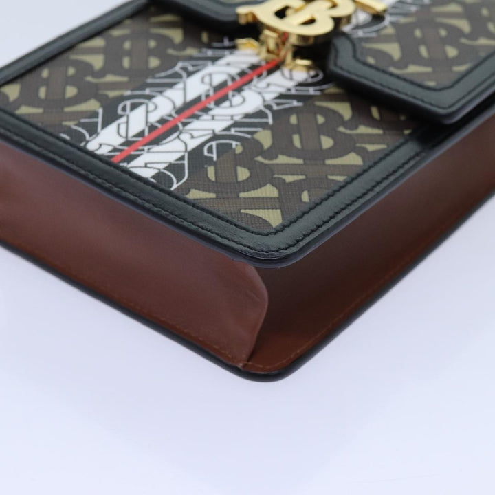 Burberry Shoulder Bag PVC Leather Brown Auth 70330A