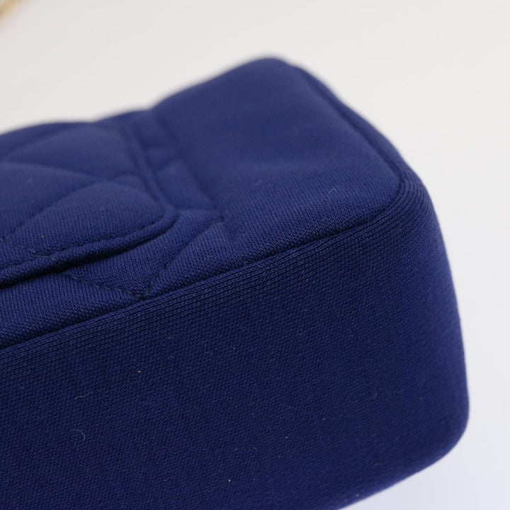 Top Quality Chanel Diana Matelasse Chain Shoulder Bag Canvas Blue CC Auth 70391A