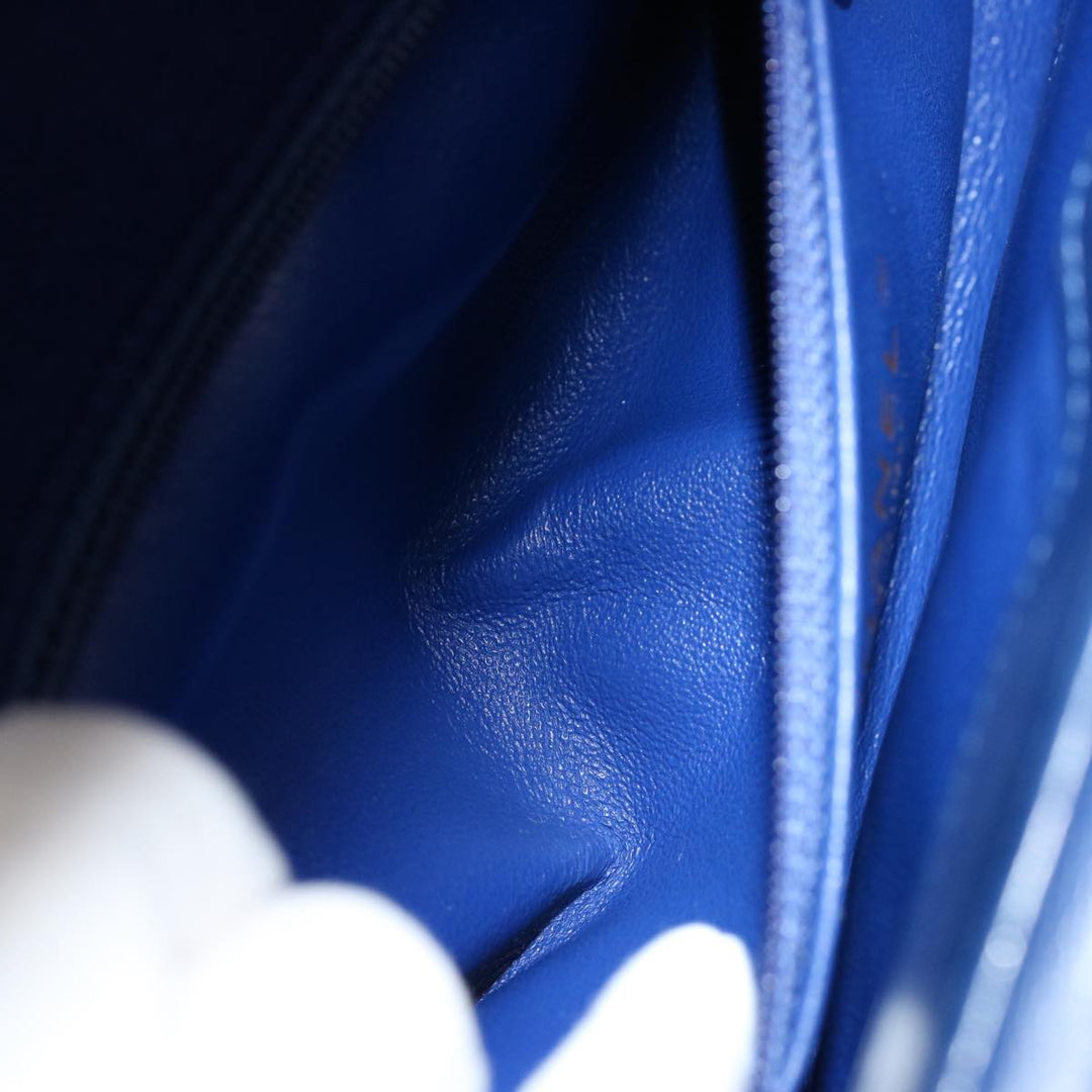 Top Quality Chanel Diana Matelasse Chain Shoulder Bag Canvas Blue CC Auth 70391A