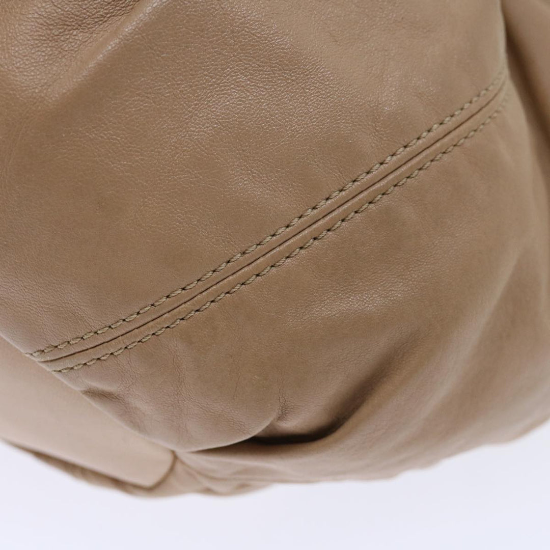 Top Quality Celine Hand Bag Leather 2way Beige Auth 70407
