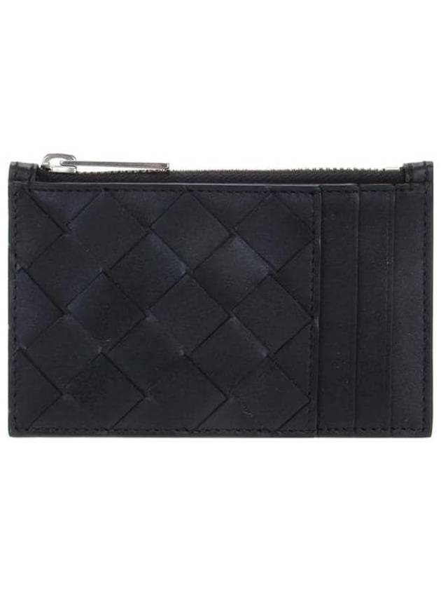 Bottega veneta Intrecciato Zipped Card Case Black