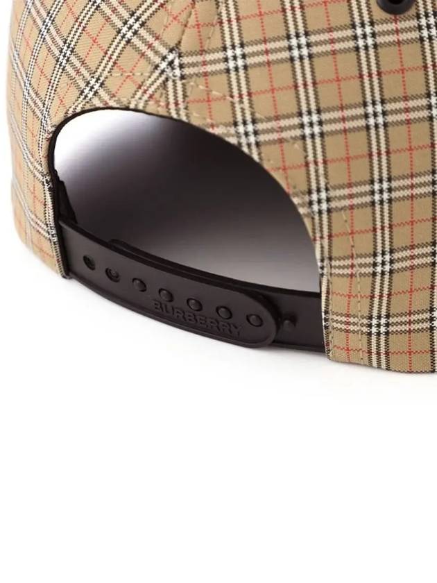 Burberry Cotton Micro Check Ball Cap Beige