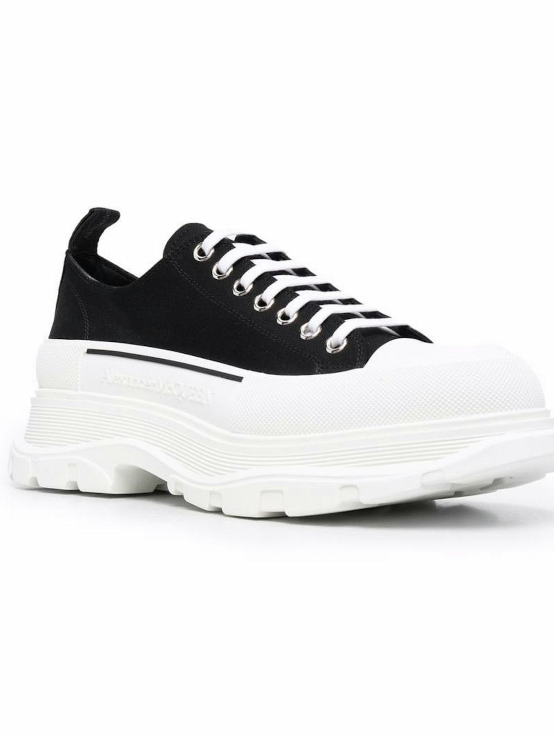 BLACK/WHITE TREAD SLICK SHOES