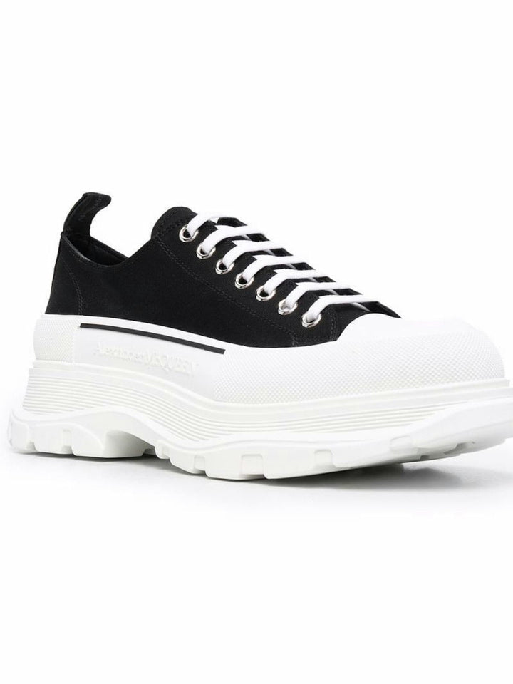 BLACK/WHITE TREAD SLICK SHOES
