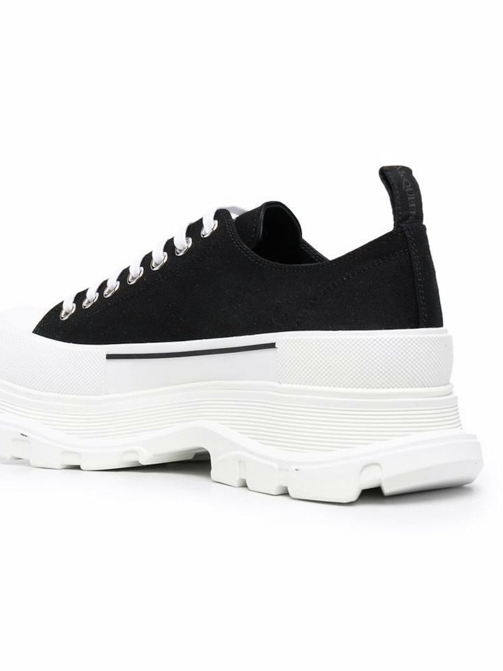 BLACK/WHITE TREAD SLICK SHOES