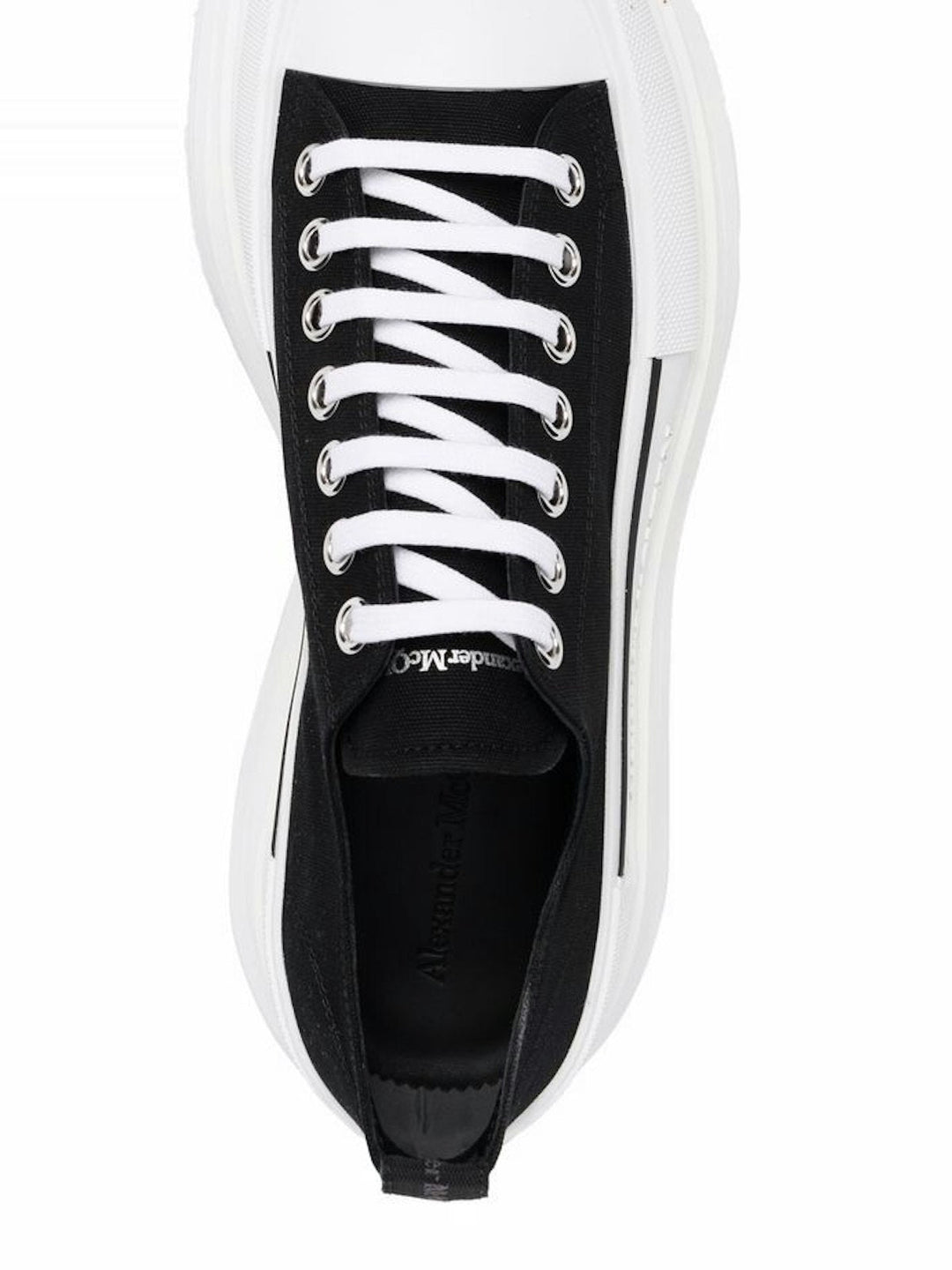 BLACK/WHITE TREAD SLICK SHOES