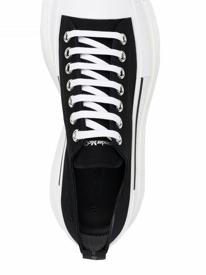 BLACK/WHITE TREAD SLICK SHOES