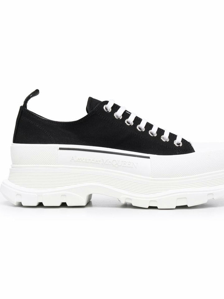 BLACK/WHITE TREAD SLICK SHOES