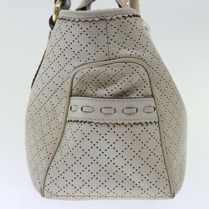 Celine Hand Bag Leather Gray Auth 70597