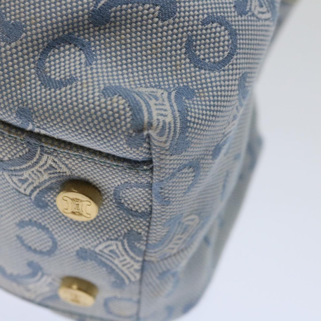 Celine C Macadam Canvas Hand Bag Light Blue  70598