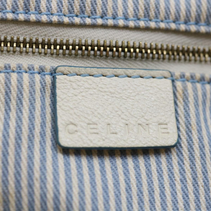 Celine C Macadam Canvas Hand Bag Light Blue  70598