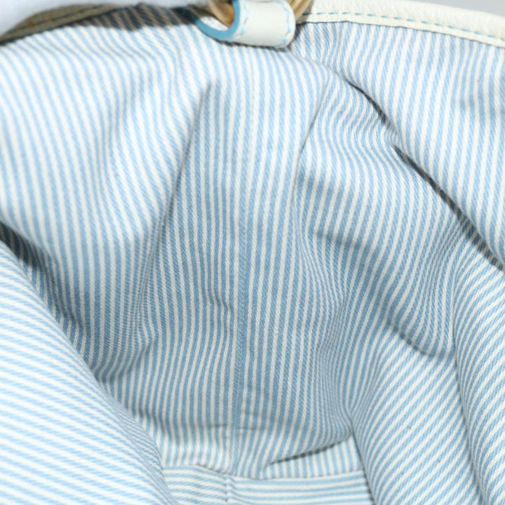 Celine C Macadam Canvas Hand Bag Light Blue  70598