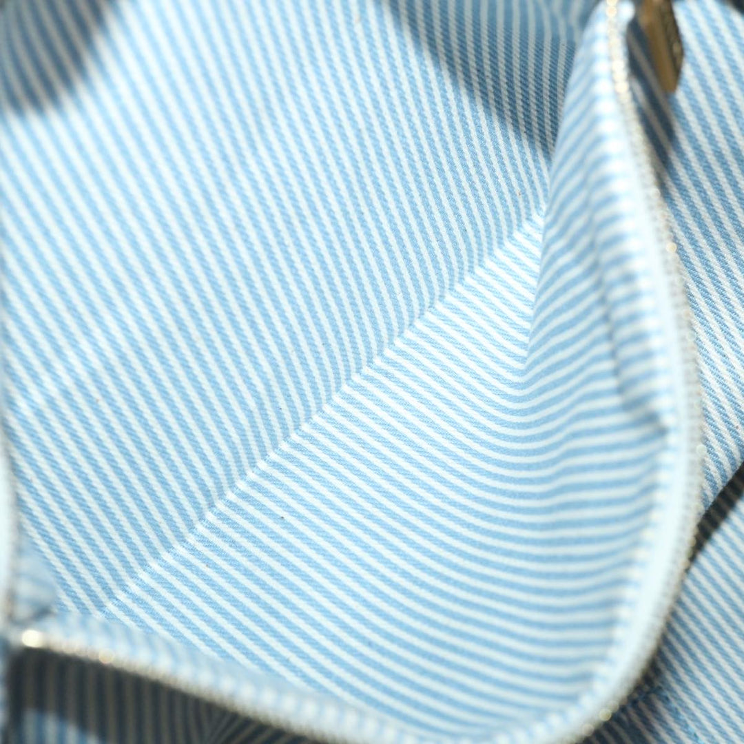 Celine C Macadam Canvas Hand Bag Light Blue  70598