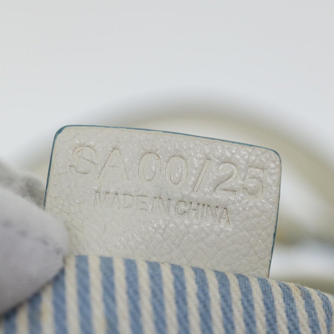 Celine C Macadam Canvas Hand Bag Light Blue  70598