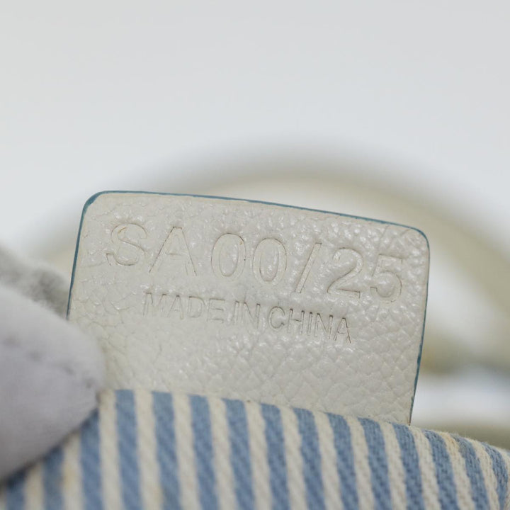 Celine C Macadam Canvas Hand Bag Light Blue  70598