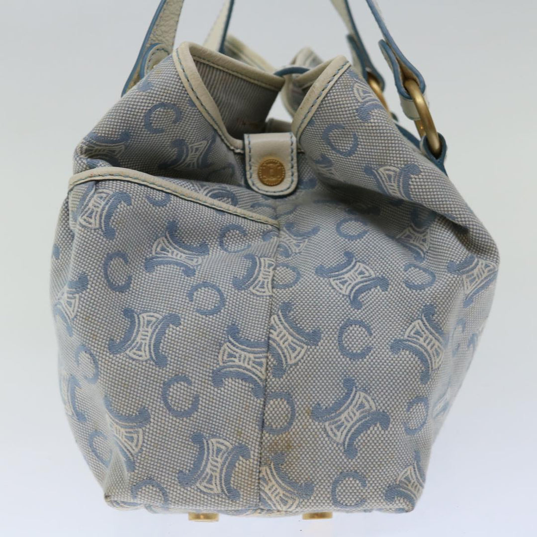 Celine C Macadam Canvas Hand Bag Light Blue  70598