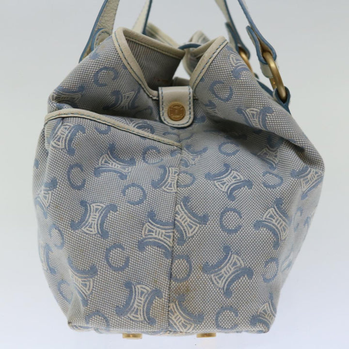 Celine C Macadam Canvas Hand Bag Light Blue  70598